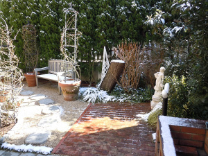 雪景色の庭