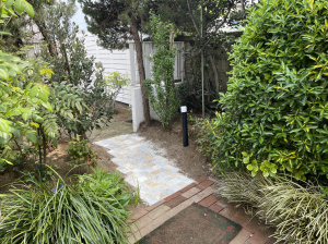 隣地で工事中だった芝生の庭 隣地で工事中だった芝生の庭